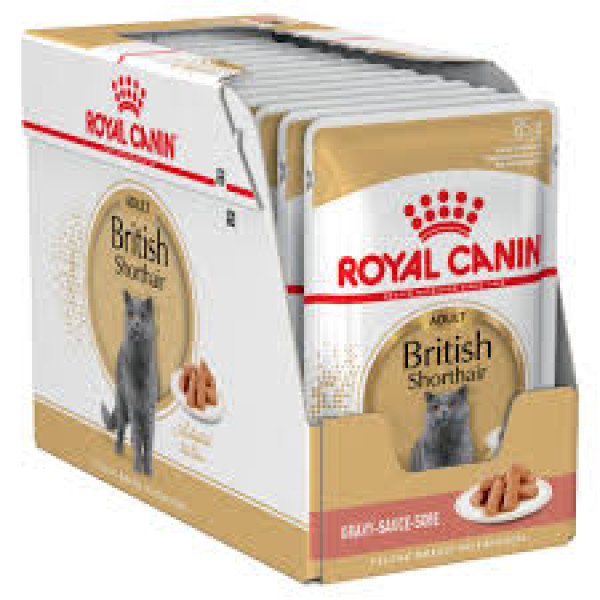 Royal Canin Breed British Shorthair Adult in Gravy For Cats 12個月以上英國短毛貓成貓 (肉汁) 85g X12